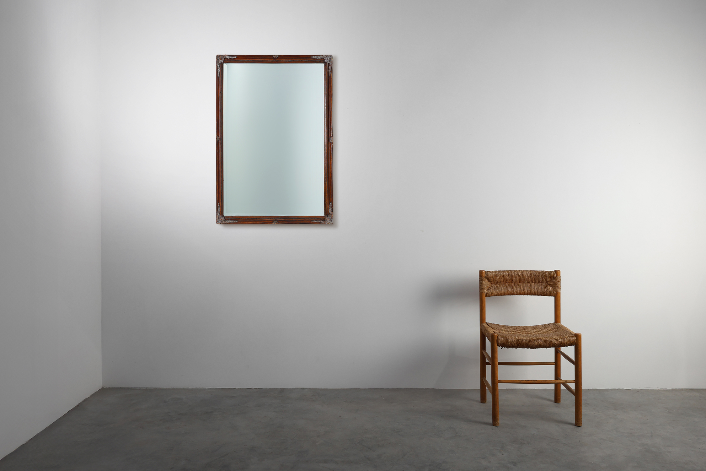 Antique Facet-Cut Mirror in Carved Wood, France 1850sthumbnail